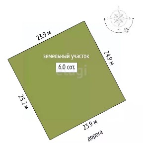 Продается участок, 6 сот.