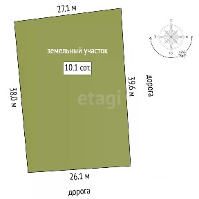 Продается участок, 10,13 сот.