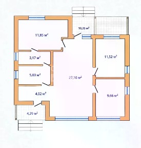 Продается 1-этажный дом, 90 м²