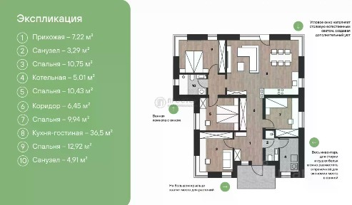 Продается 1-этажный дом, 110,98 м²