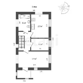 Продается 2-этажный дом, 62,6 м²
