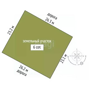 Продается участок, 6 сот.