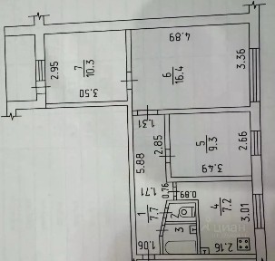 Продается 3-комн. квартира, 53,5 м²