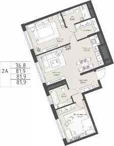 Продается 2-комн. квартира, 81,9 м²