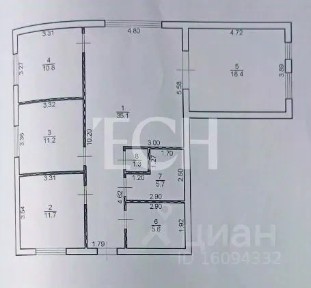 Продается 1-этажный дом, 99,8 м²