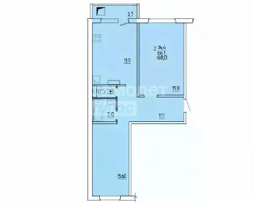 Продается 23% квартиры, 10/2/3 м²