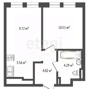 Продается 1-комн. квартира, 33,3 м²