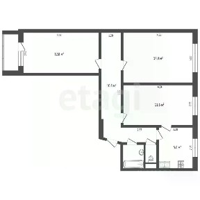 Продаются 3-комн. апартаменты, 60 м²