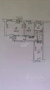 Продается 3-комн. квартира, 82 м²