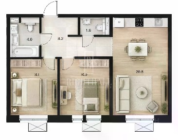 Продается 2-комн. квартира, 56 м²