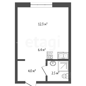 Продается студия, 25,2 м²