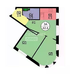 Продается 2-комн. квартира, 42 м²