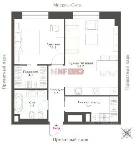 Продается 2-комн. квартира, 55 м²
