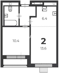 Продается 2-комн. квартира, 38,1 м²