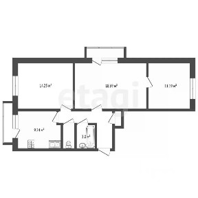 Продается 3-комн. квартира, 64,9 м²