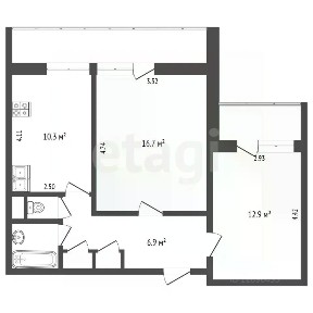 Продается 2-комн. квартира, 50,2 м²