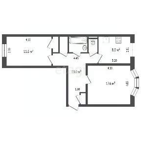 Продается 2-комн. квартира, 56,2 м²