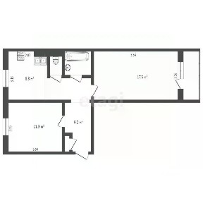 Продается 2-комн. квартира, 51,3 м²