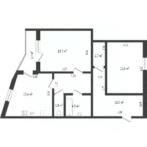 Продается 2-комн. квартира, 70,2 м²