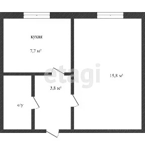 Продается 2-комн. квартира, 30,8 м²
