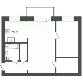 Сдается 2-комн. квартира, 42,3 м²