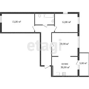 Сдается 3-комн. квартира, 101,5 м²