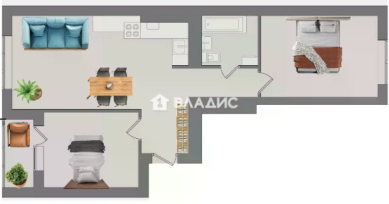 Продается 2-комн. квартира, 60 м²