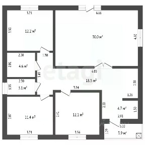 Продается 1-этажный дом, 106,2 м²