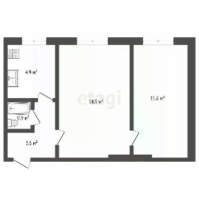 Продается 2-комн. квартира, 35,7 м²